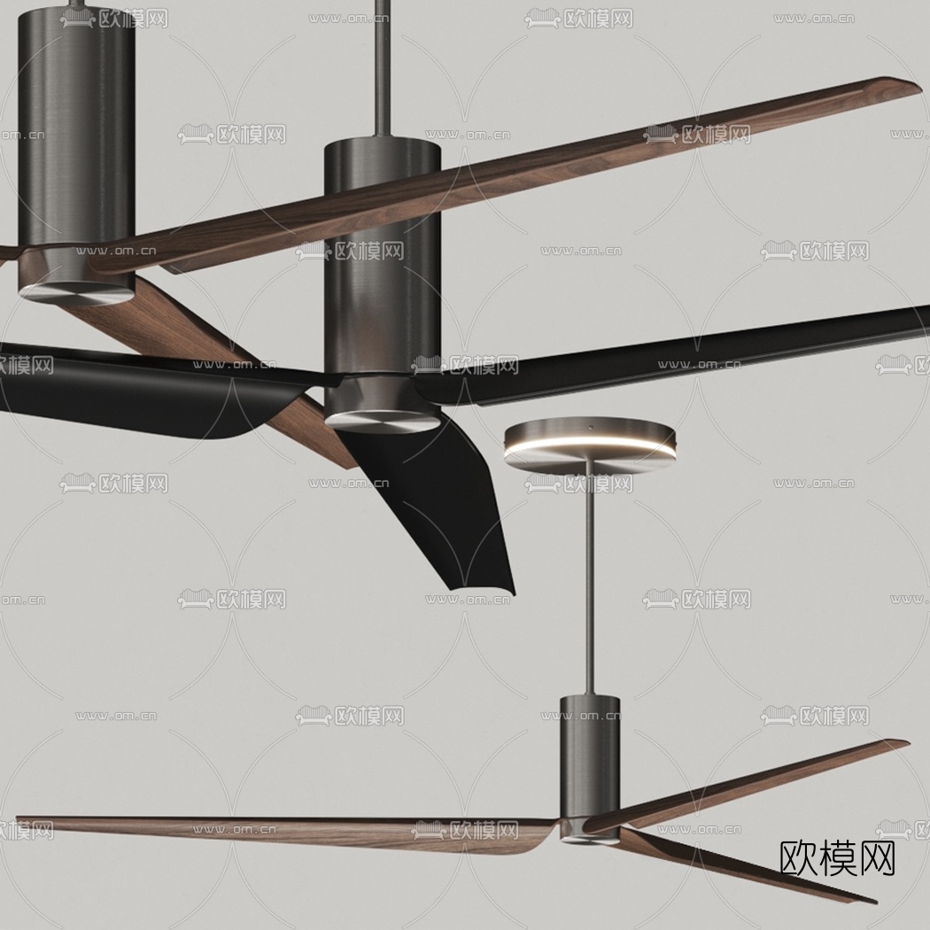 现代风扇吊扇3d模型下载（渲染图1）