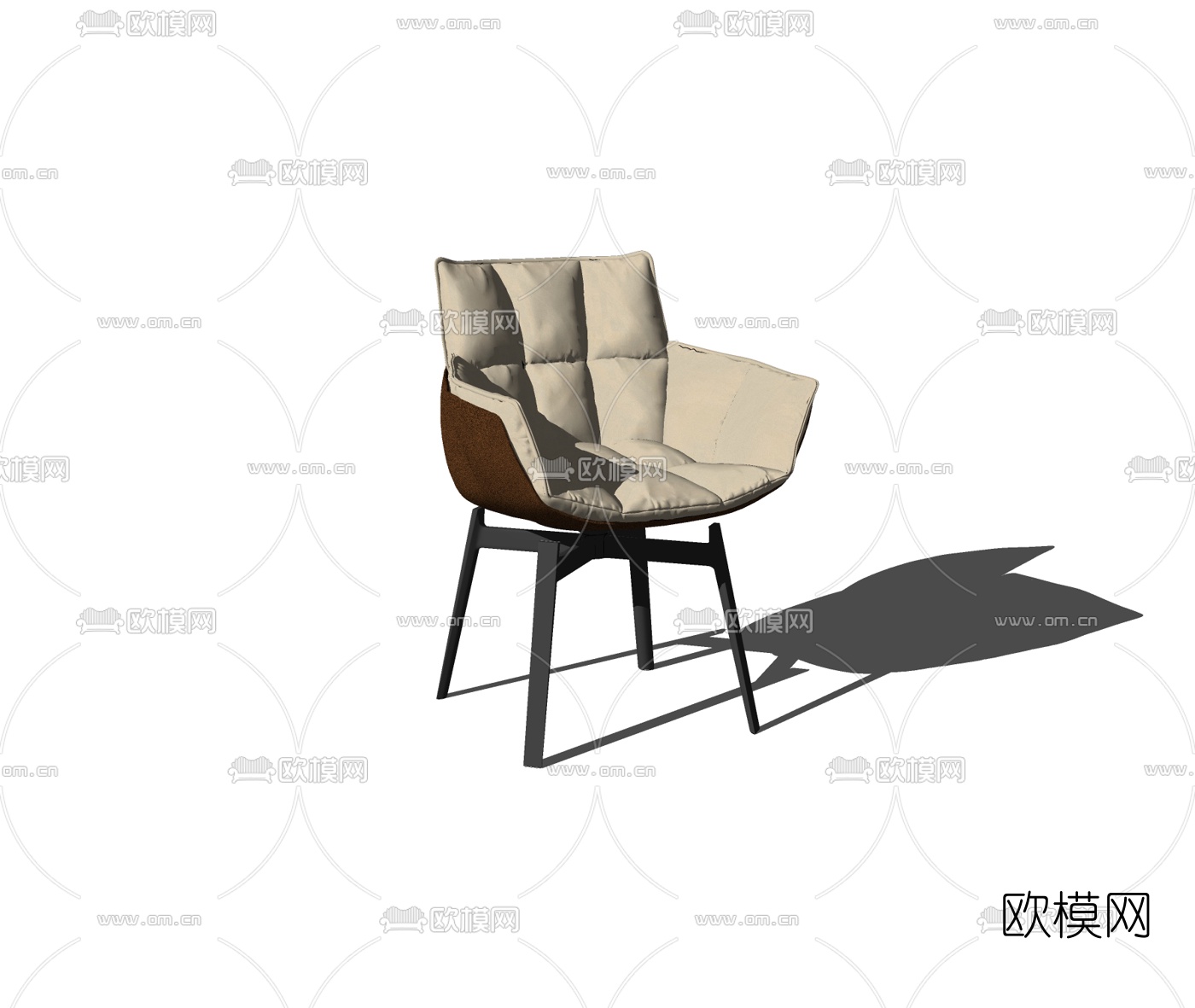 现代休闲椅免费su模型下载