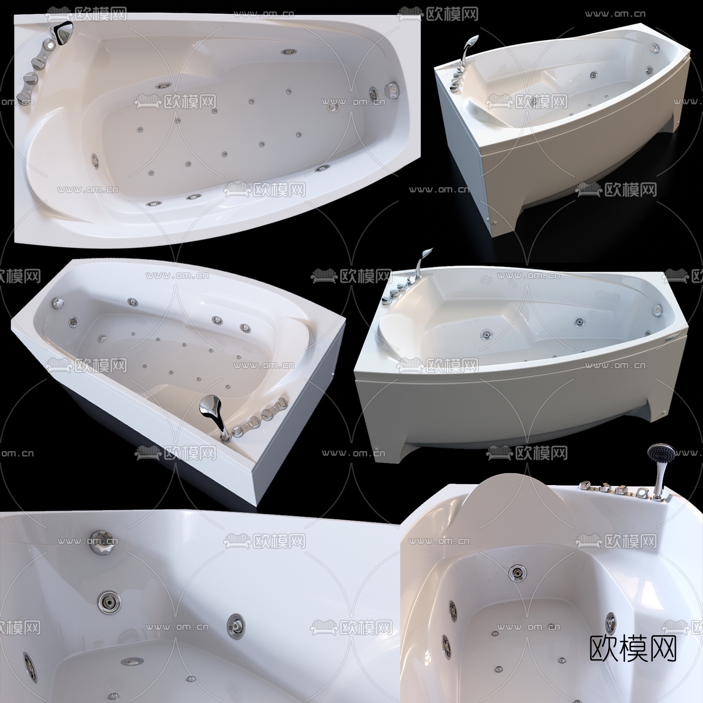 现代浴缸3d模型