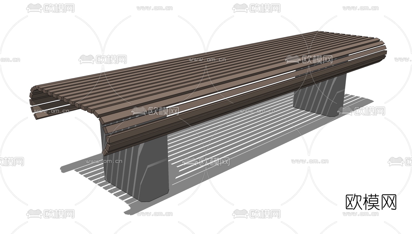 现代公用椅su模型下载