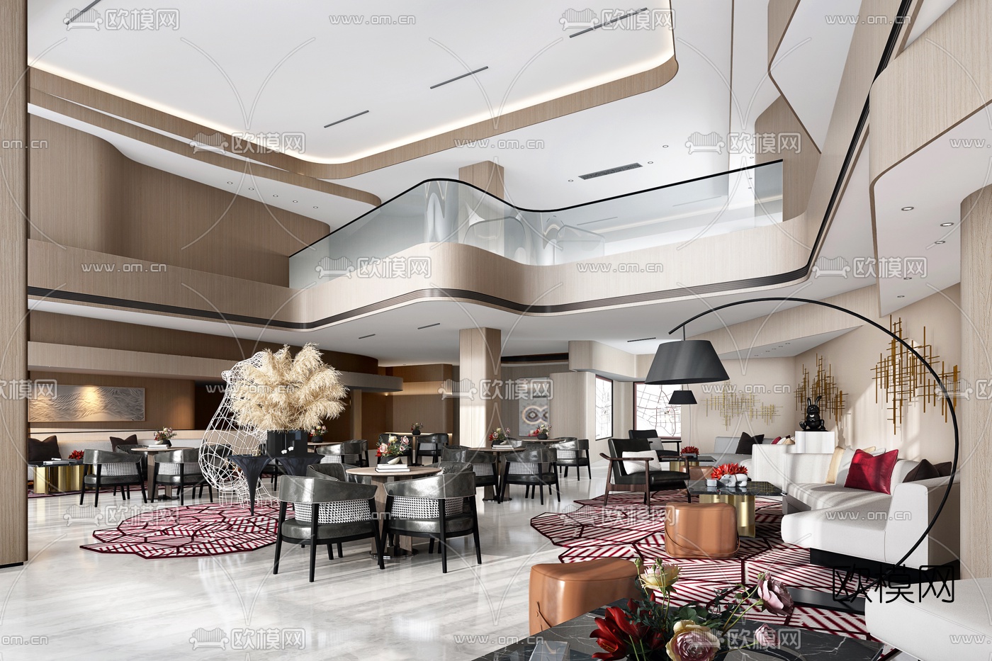 ENJOYDESIGN设计- 万科公园传奇售楼部3d模型下载（渲染图1）