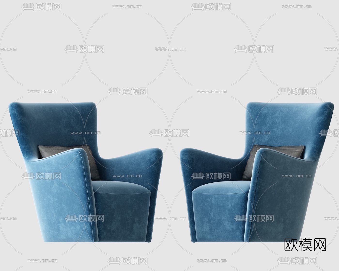 后现代轻奢单人沙发3d模型