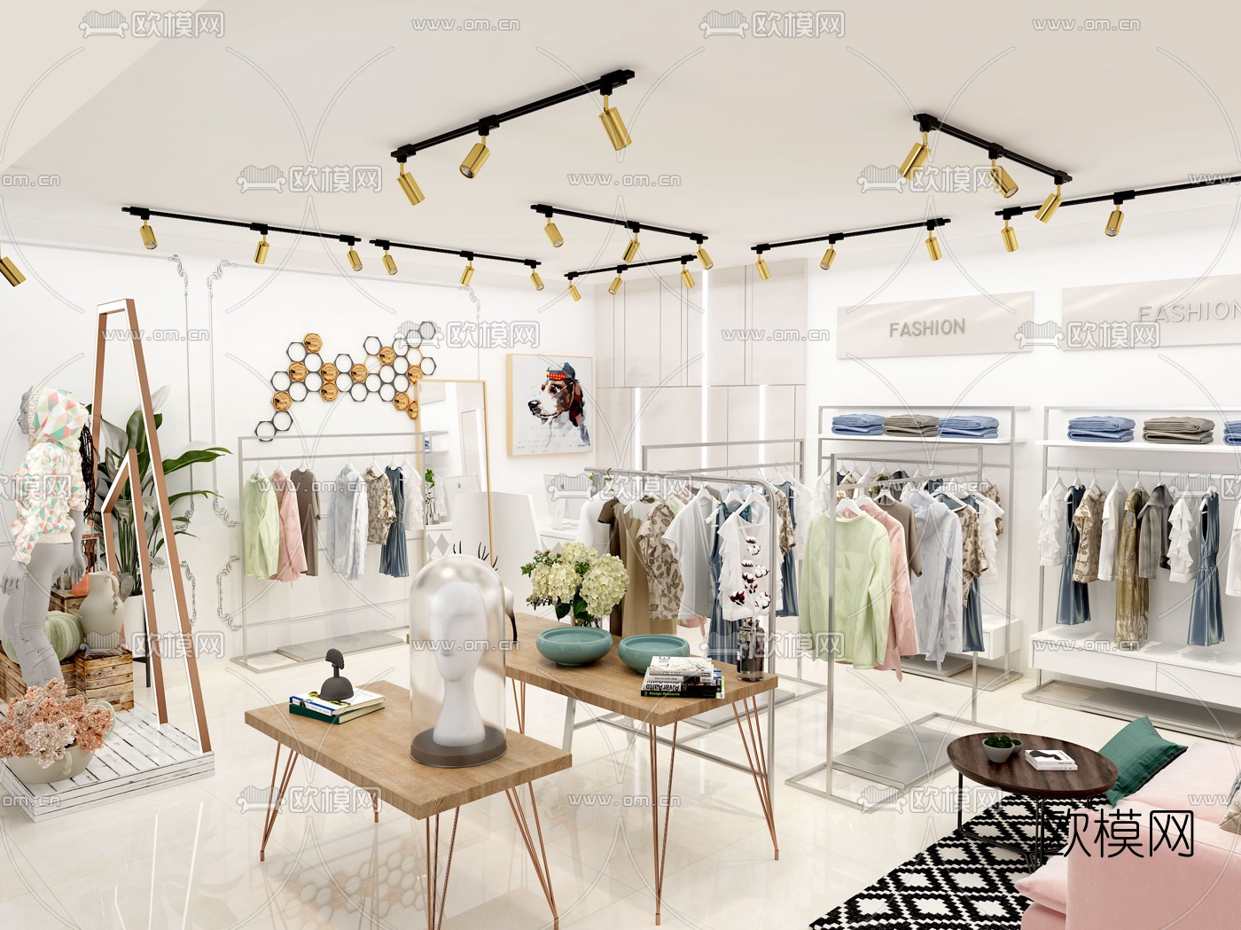 现代服装店3d模型