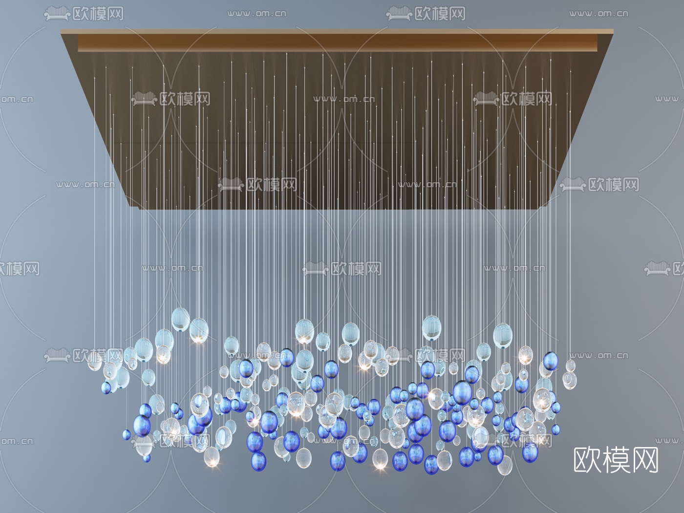现代时尚水晶装饰灯3d模型下载