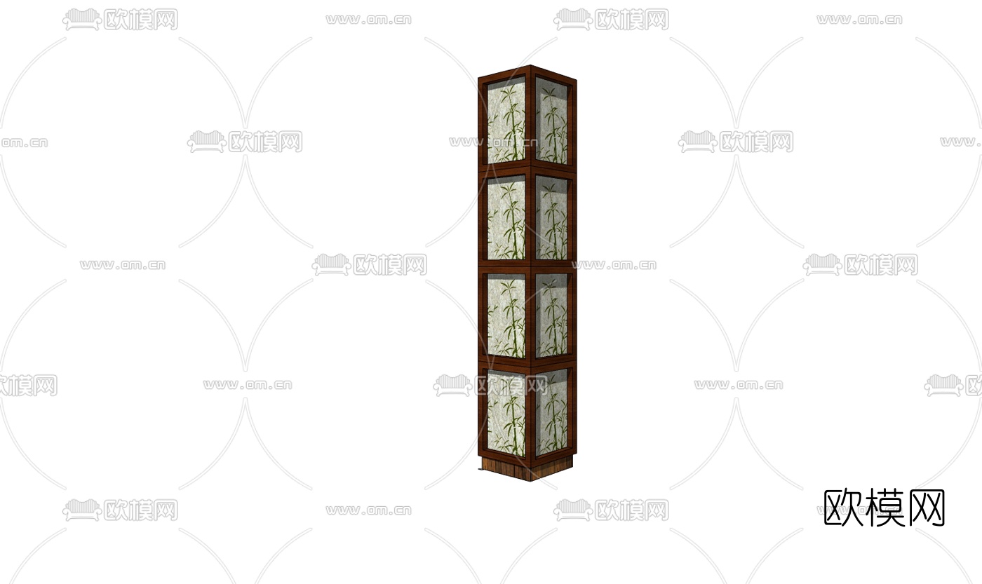 日式落地灯免费su模型下载