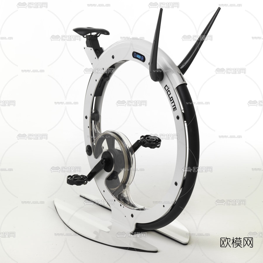 现代健身器材动感单车3d模型