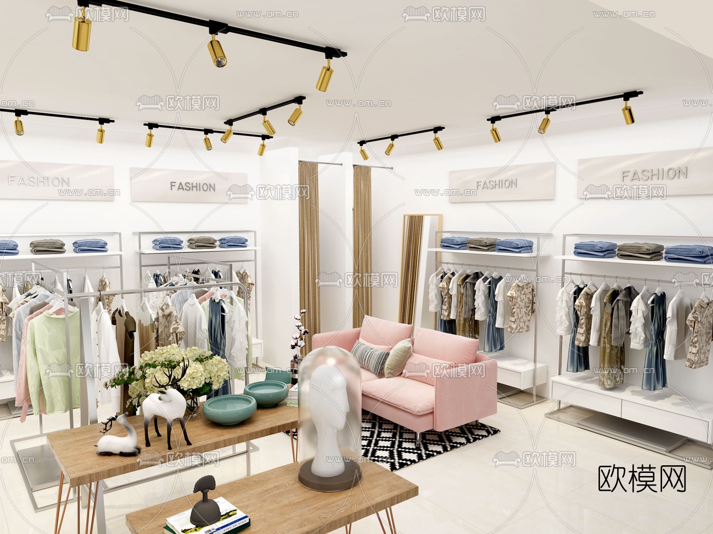 现代服装店3d模型