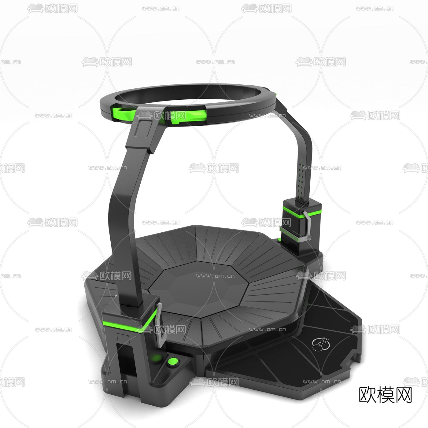 现代全方位跑步机3d模型下载（渲染图1）