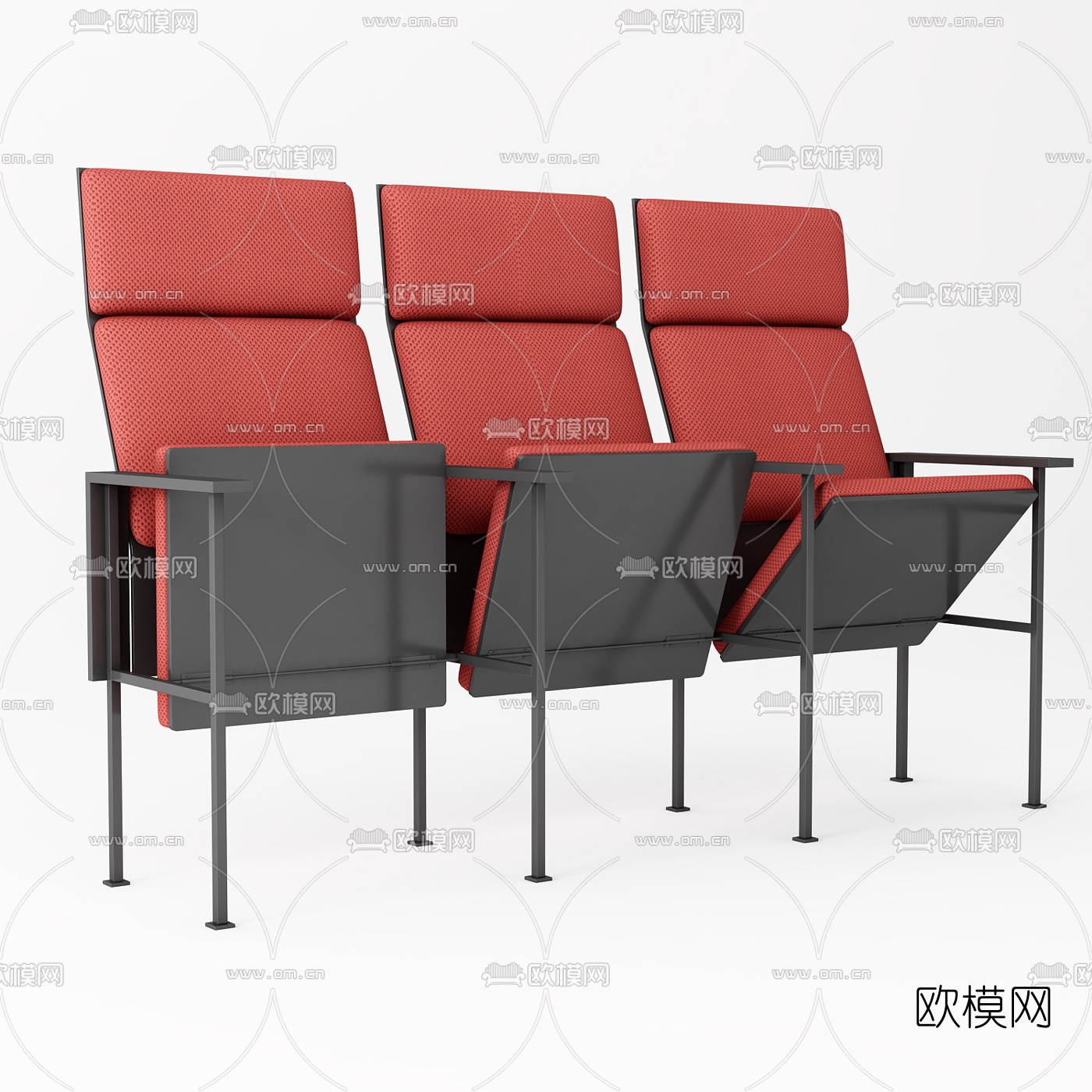 现代简约礼堂椅3d模型下载（渲染图3）