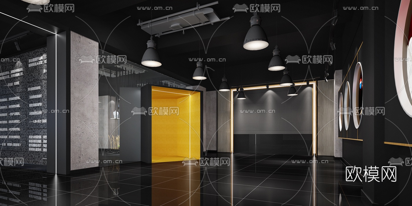 现代白酒展厅3d模型