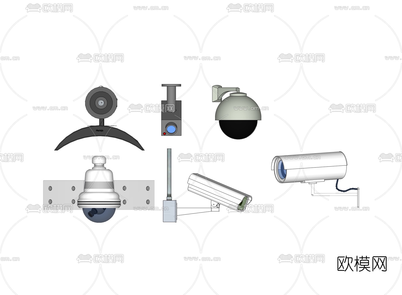 现代监控摄像头su模型下载