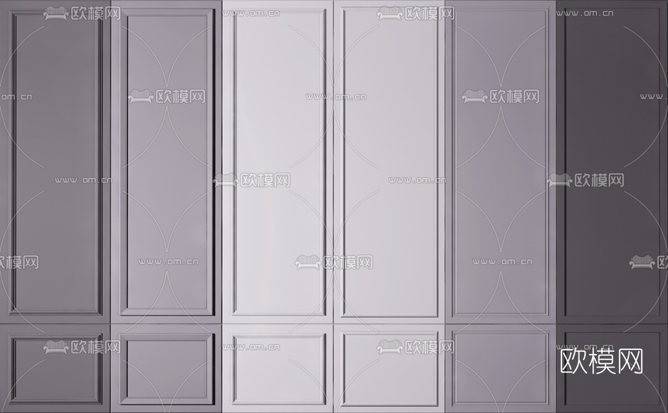 现代护墙板3d模型下载