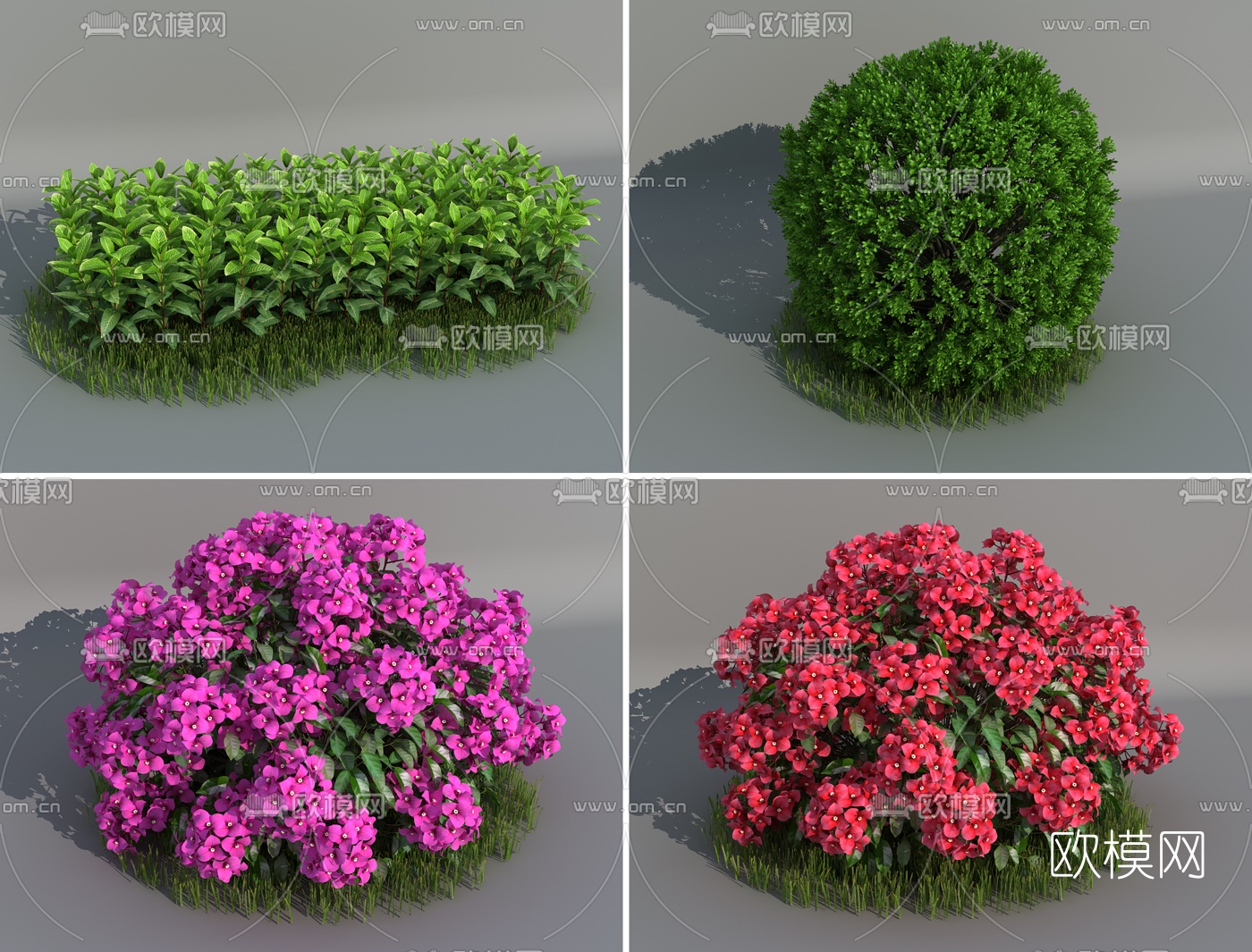 现代灌木花丛组合3d模型下载_ID10359779_3dmax免费模型-欧模网