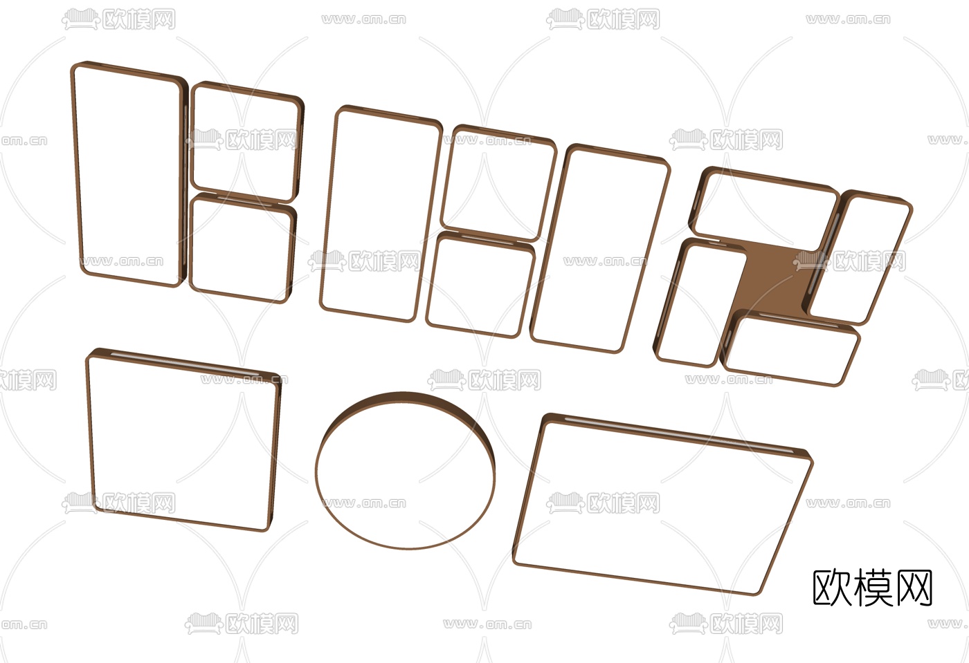 现代时尚吸顶灯su模型下载（渲染图2）