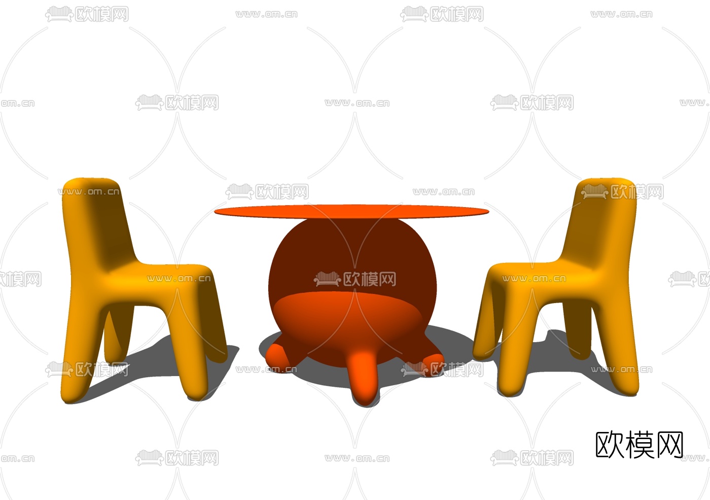 现代儿童桌椅组合su模型下载