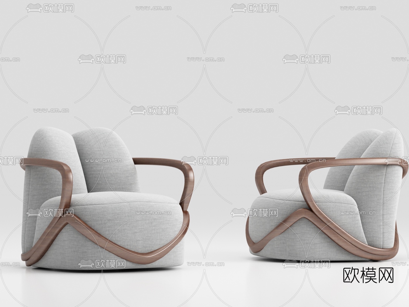 新中式休闲沙发3d模型