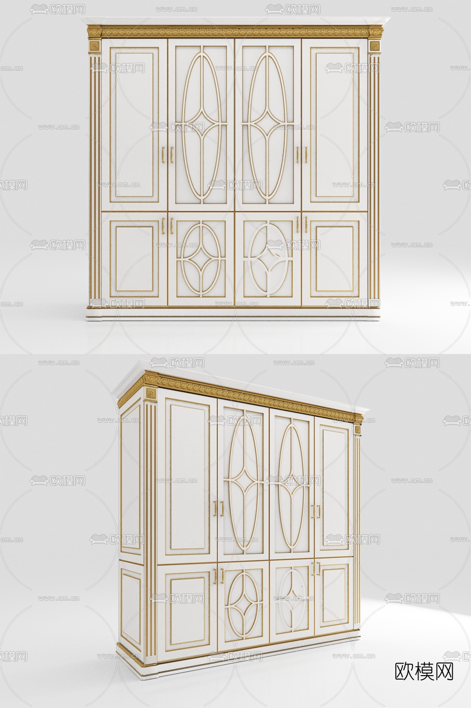 欧式衣柜3d模型