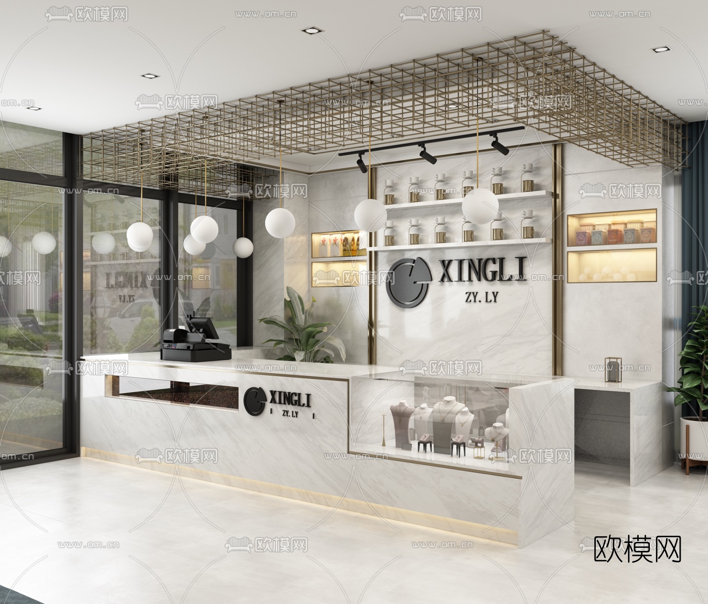 北欧服装店3d模型