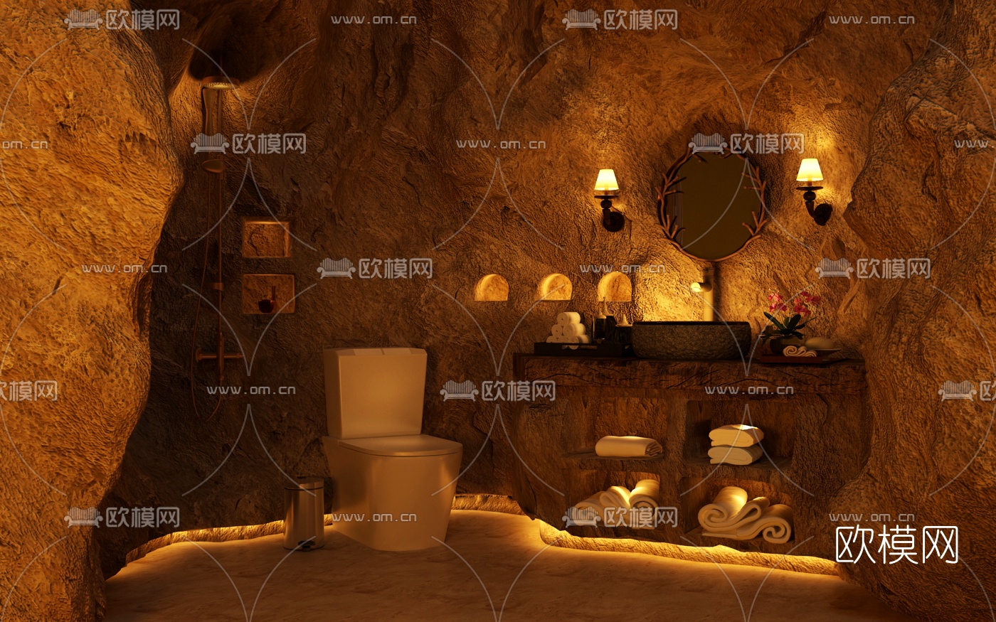 美式复古卫浴摆件免费3d模型