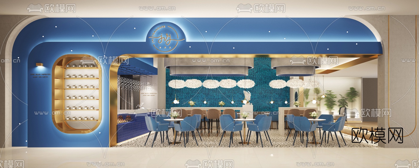 地中海茶餐厅3d模型