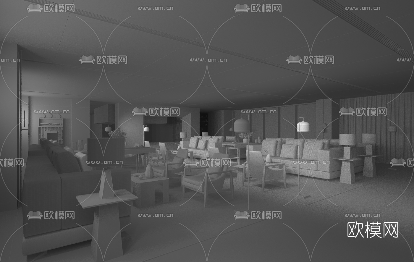 集艾设计- 城南正荣府示范区售楼部3d模型