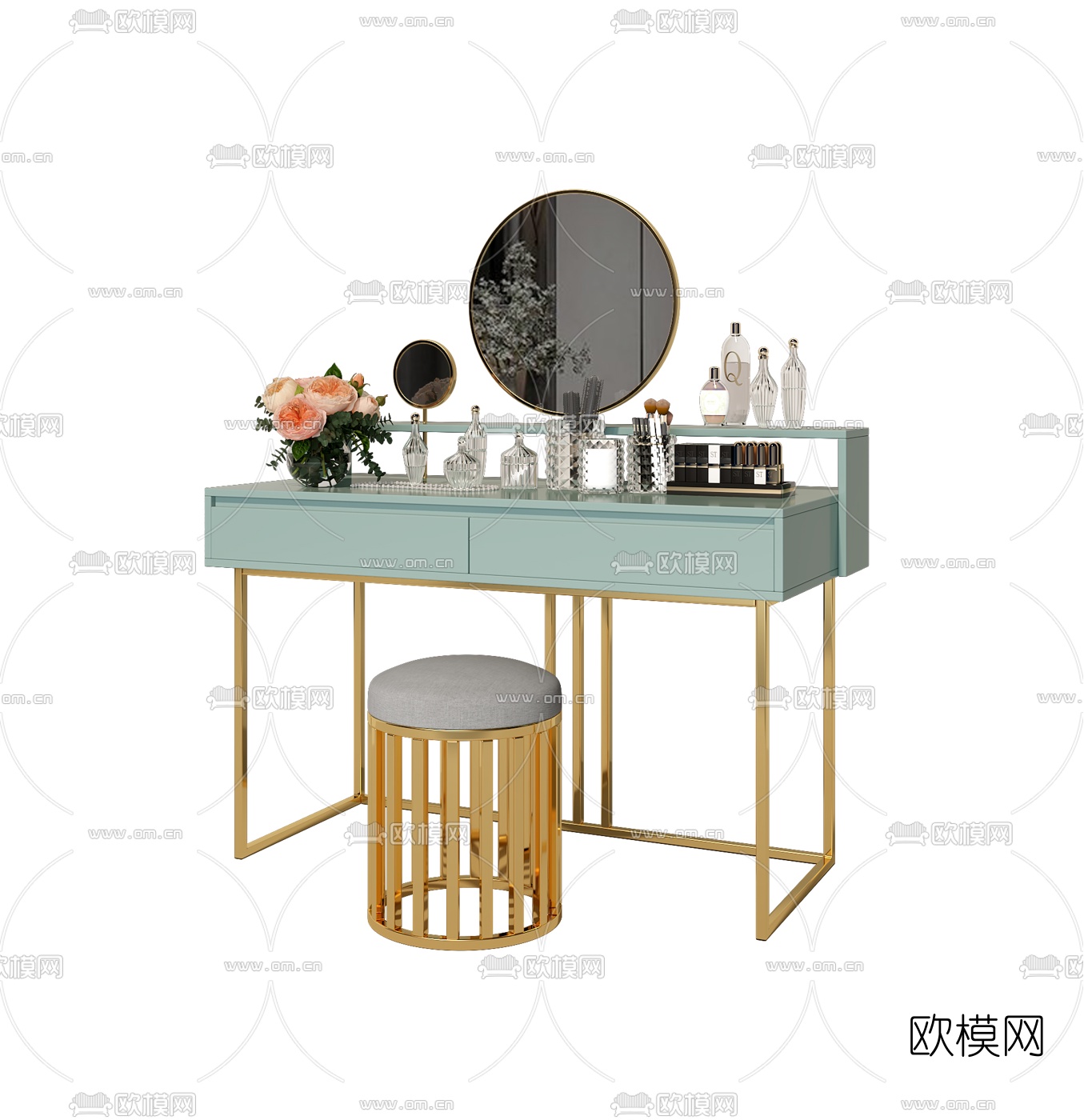 现代梳妆台3d模型