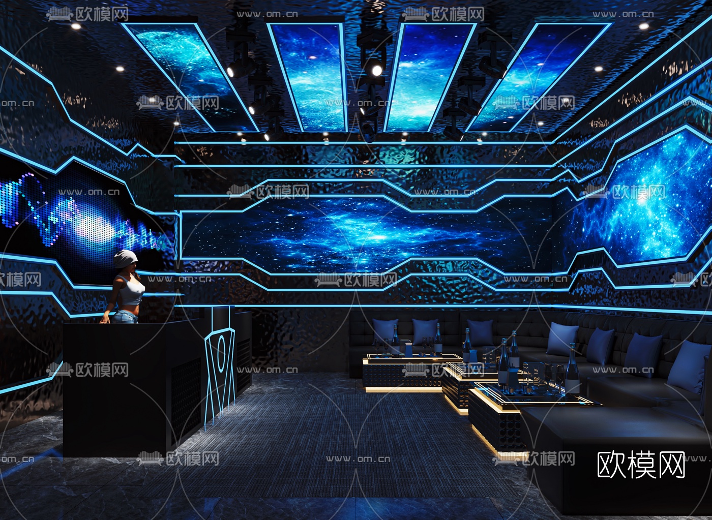 ktv包房3d模型下载-3dmax模型免费下载-欧模网