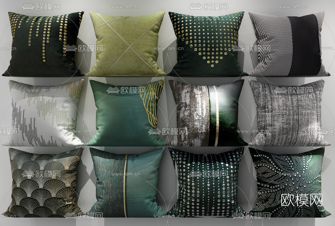 现代抱枕3d模型下载