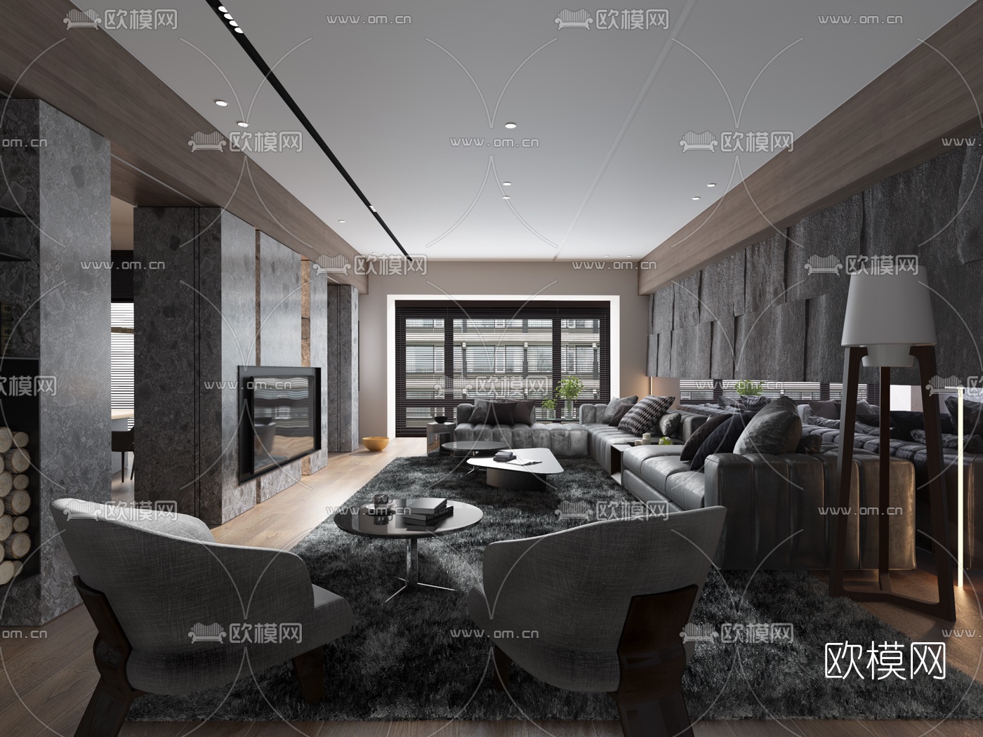 唐忠汉现代客厅3D模型