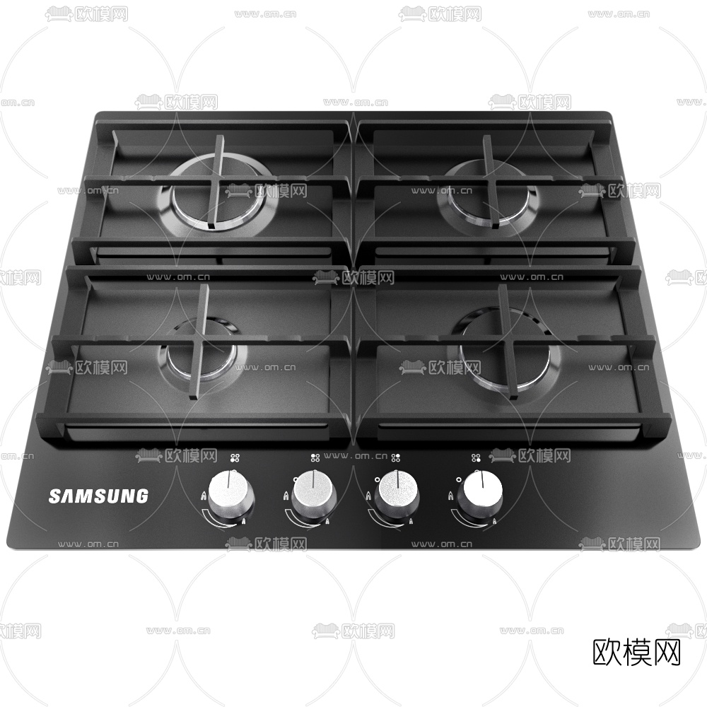 现代燃气灶3D模型
