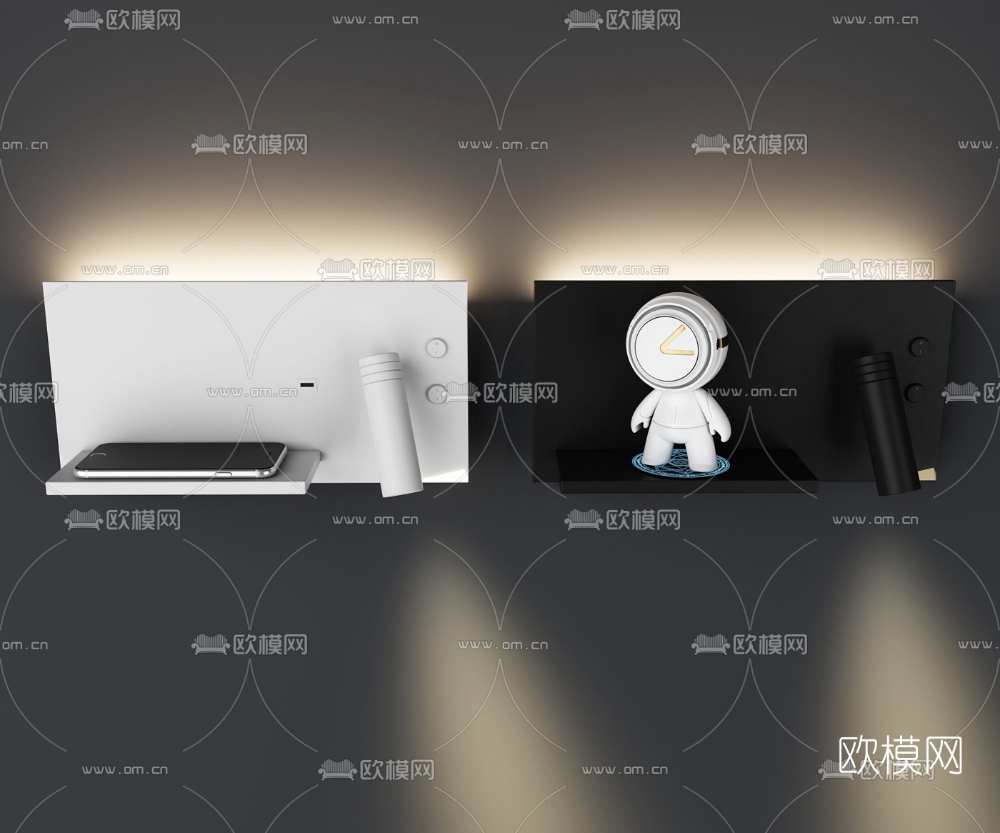 现代壁灯3d模型