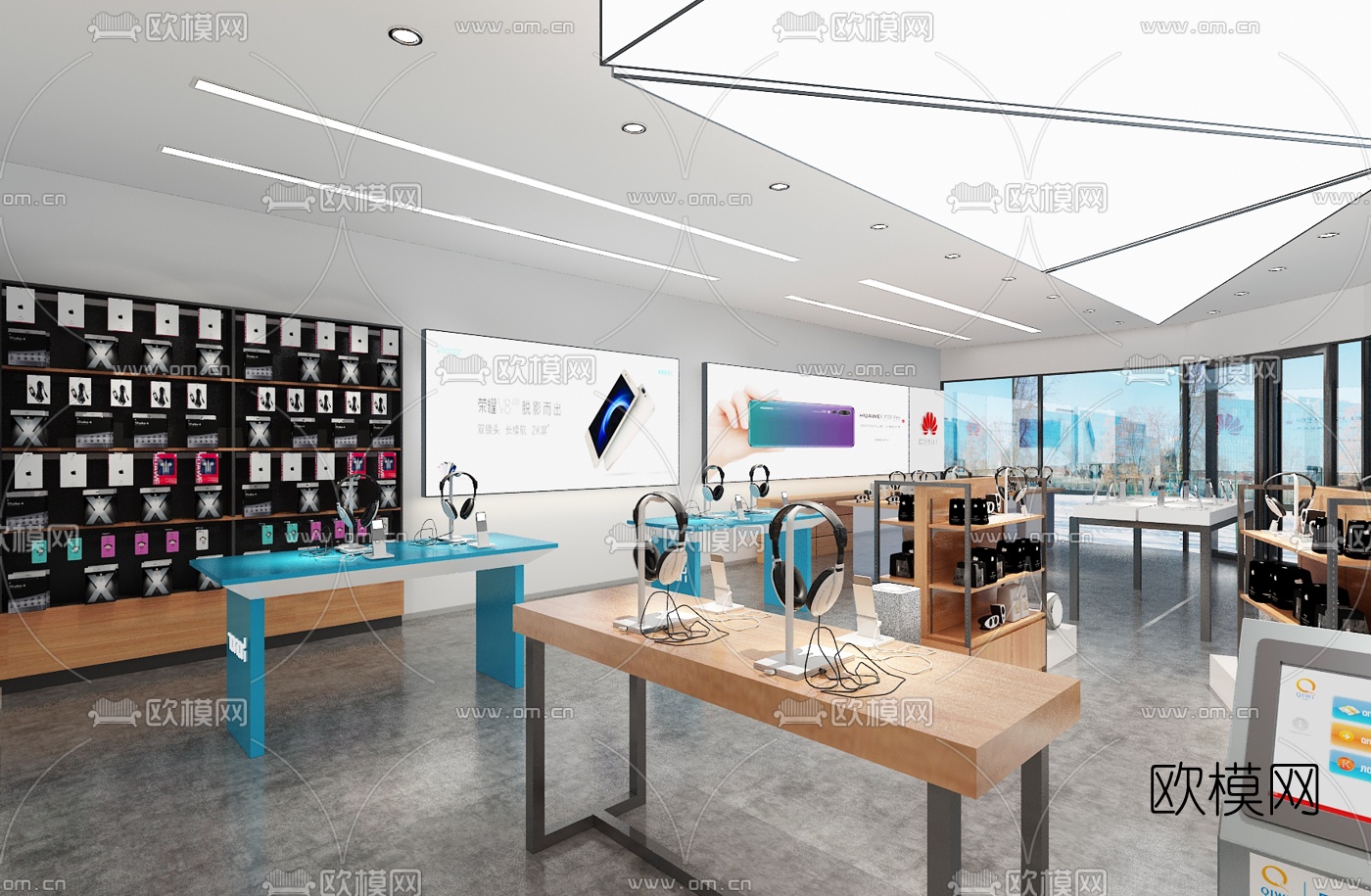 现代手机专卖店3d模型
