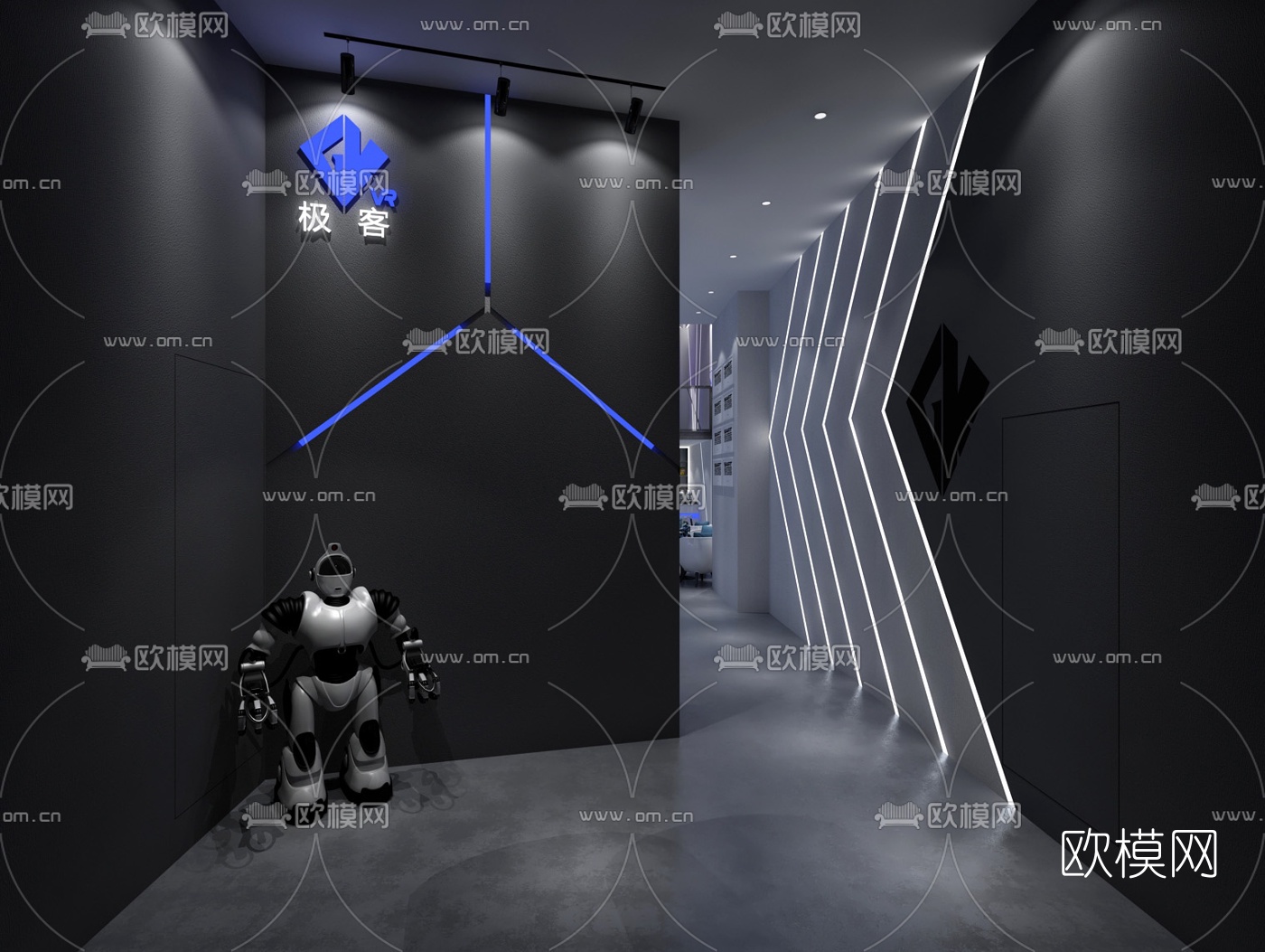 现代VR体验馆3D模型
