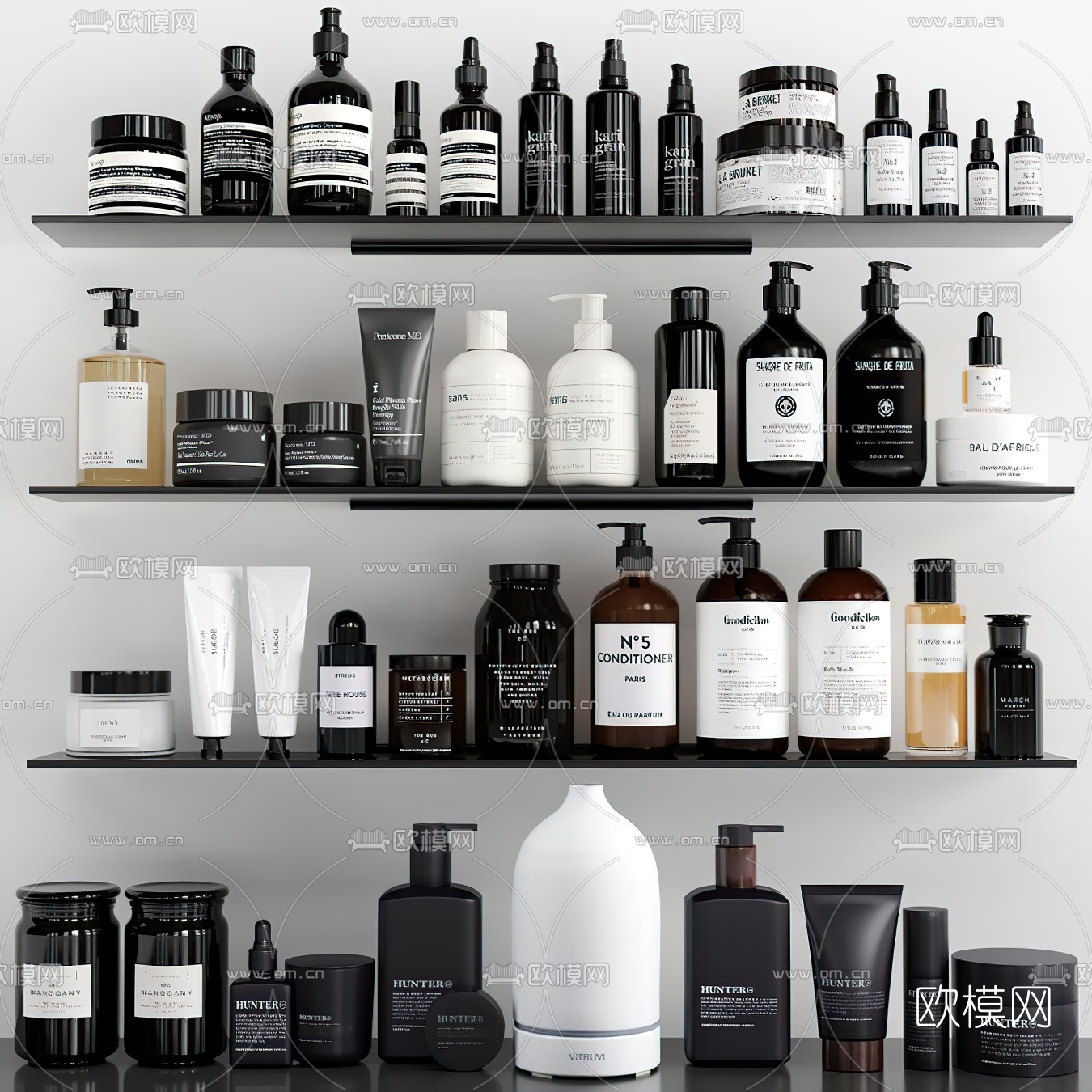 现代洗涤用品3d模型下载（渲染图1）