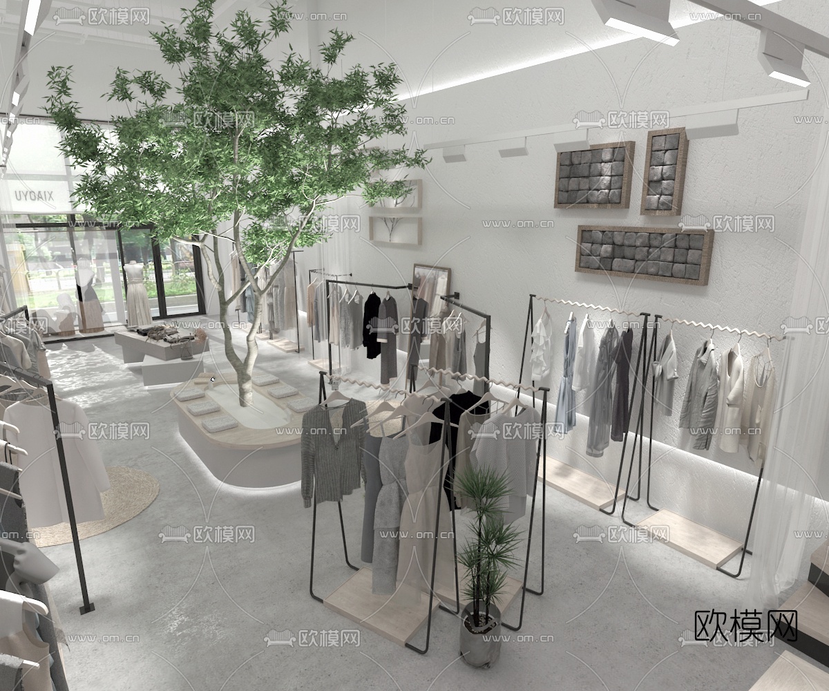 现代服装店3d模型