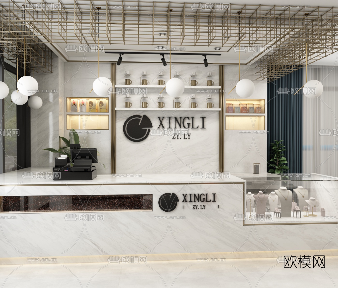 北欧服装店3d模型