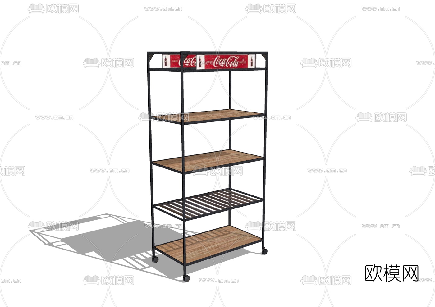 工业风金属置物架免费su模型下载