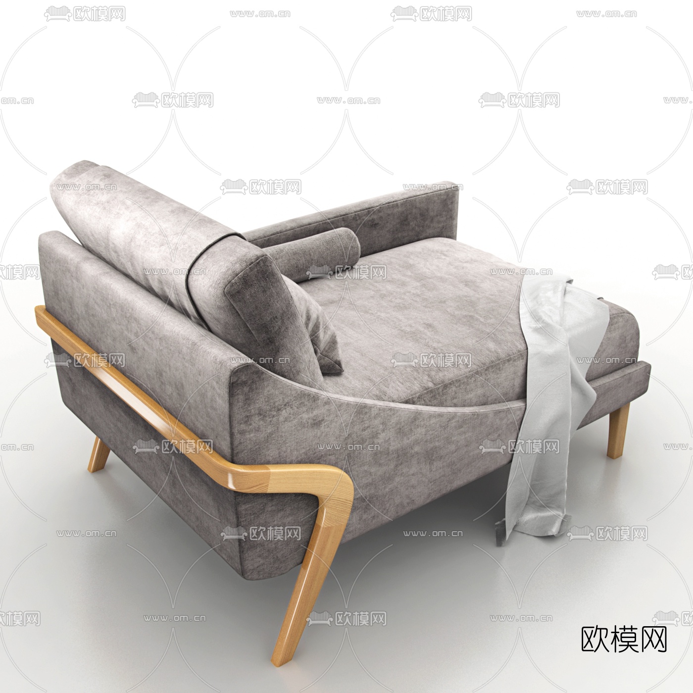 现代布艺贵妃椅3d模型