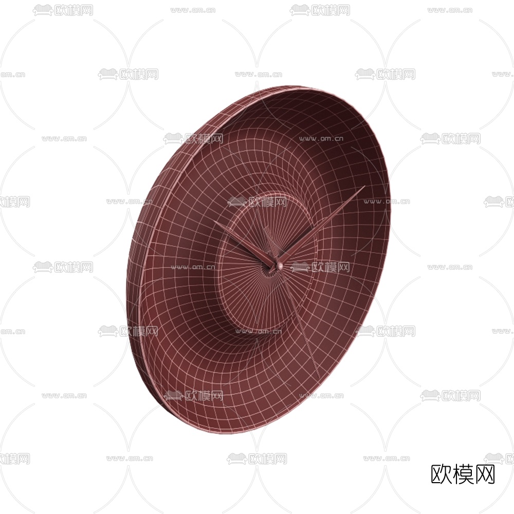 现代挂钟3d模型下载（渲染图2）