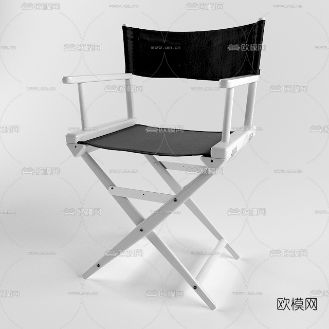 工业风实木休闲椅组合3D模型