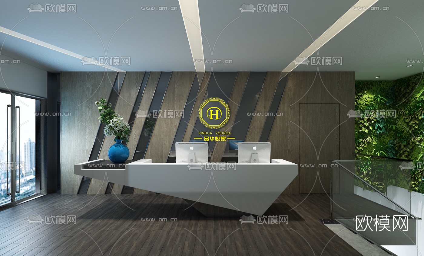 现代综合办公室3D模型