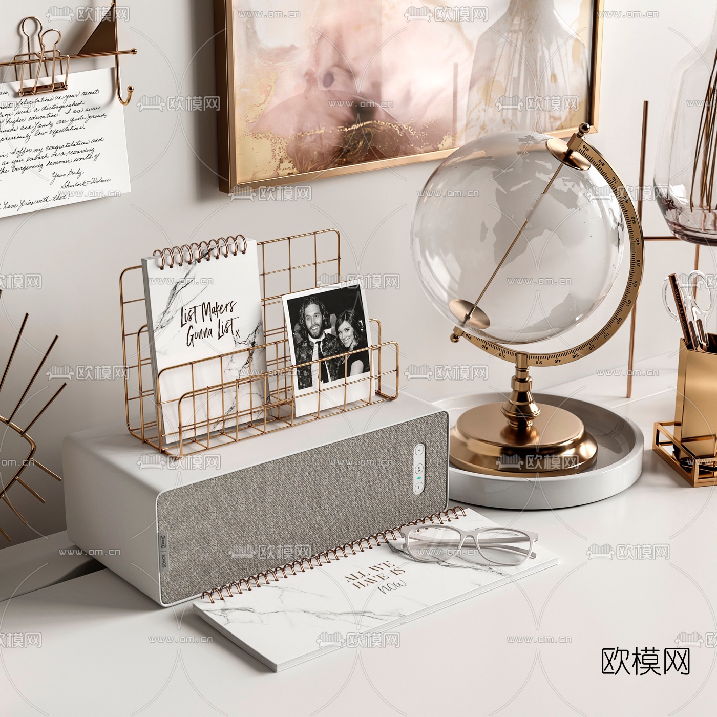 现代梳妆台3d模型