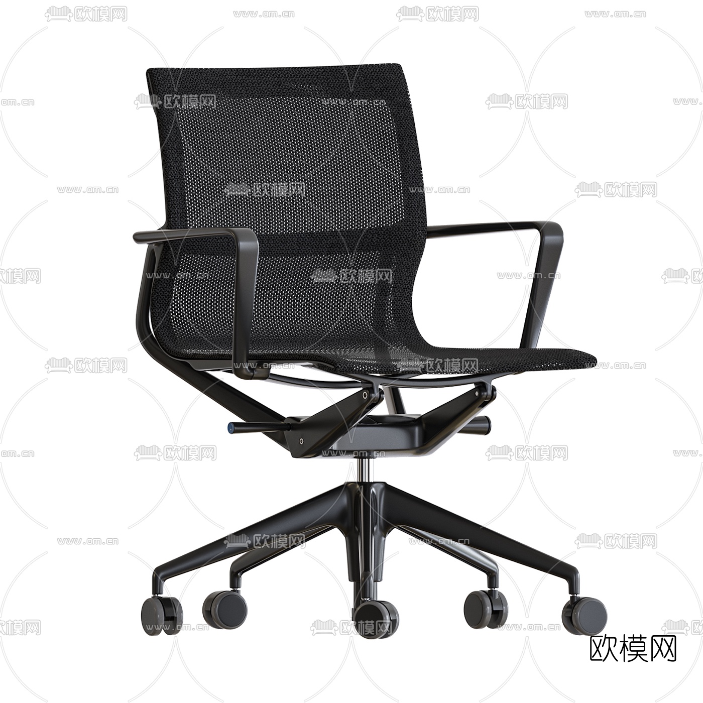 现代网布职员椅3d模型