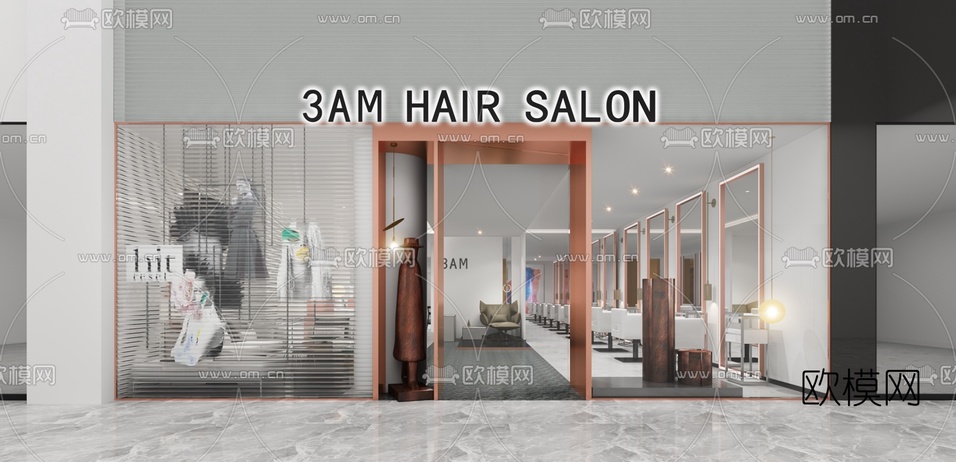 现代理发店3d模型下载(渲染图1)