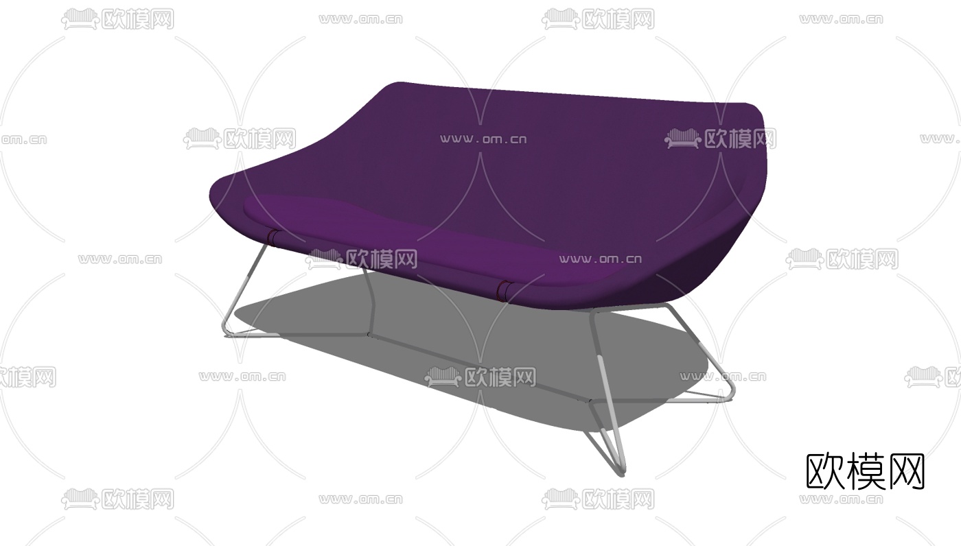 现代双人沙发免费su模型下载