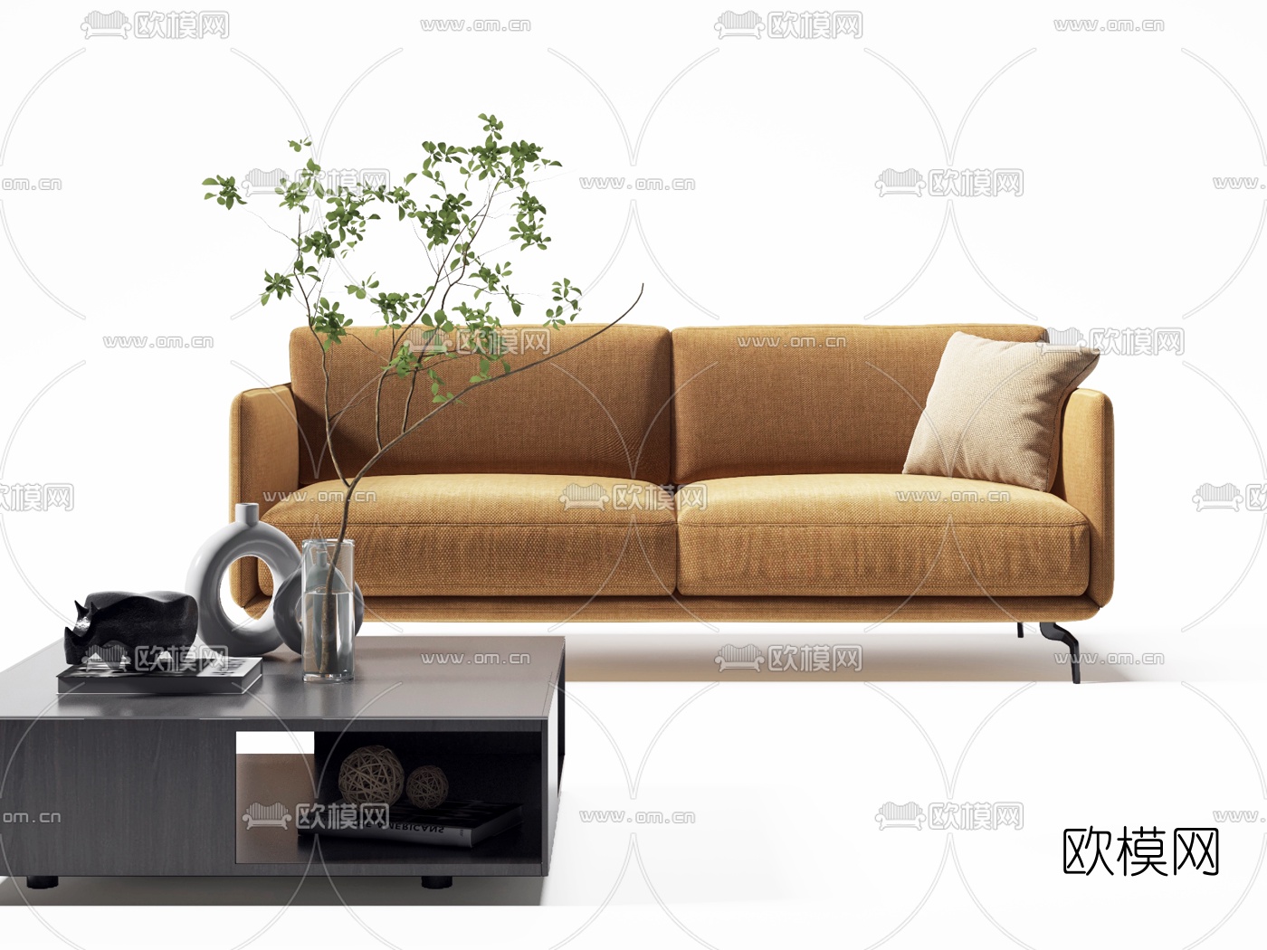 Ditre Italia 布艺双人沙发3d模型下载