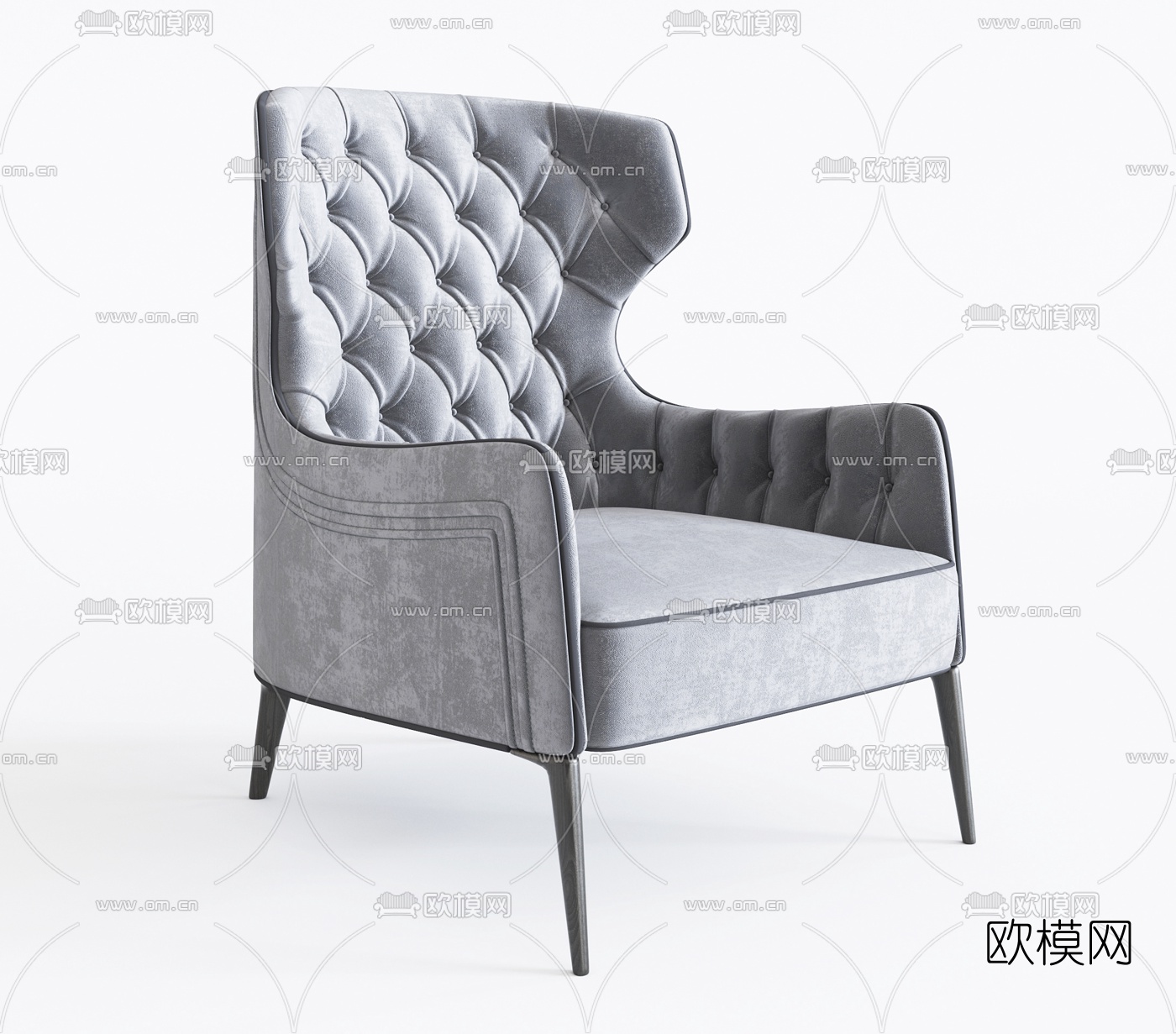 意大利VittoriaFrigerio简欧沙发椅组合3D模型下载（渲染图2）