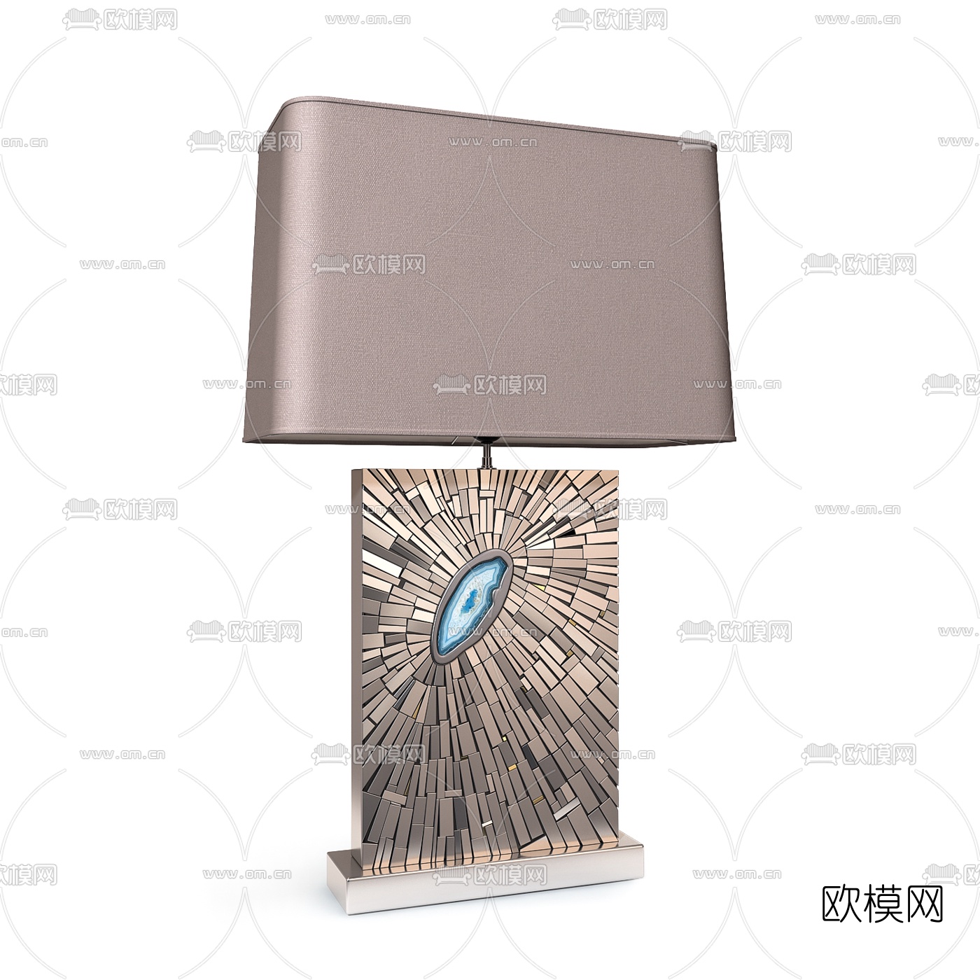 现代金属台灯3D模型-免费3dmax模型库-欧模网