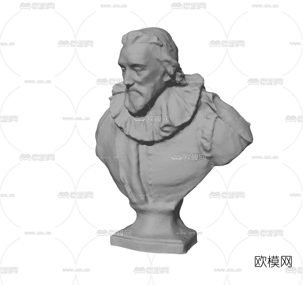欧式人物头像雕塑免费su模型下载