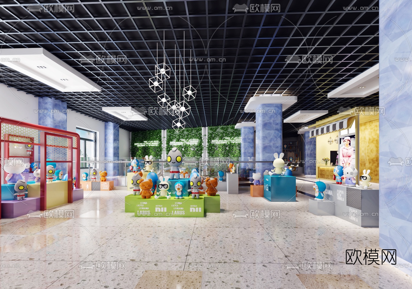 商场大厅儿童玩具店3d模型下载